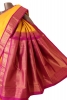 Pure Handloom Yellow Kanjeevaram Silk Saree